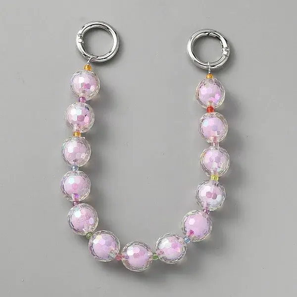Beads in Beads Style Faceted Acrylic Chain Bag Straps