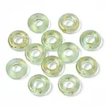 Transparent Spray Painted Glass European Beads