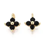 Brass Micro Pave Cubic Zirconia Pendants