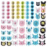 126Pcs 28 Styles Spray Printed Alloy Cabochons