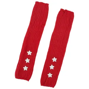 Wool Yarn Knitted Arm Warmers