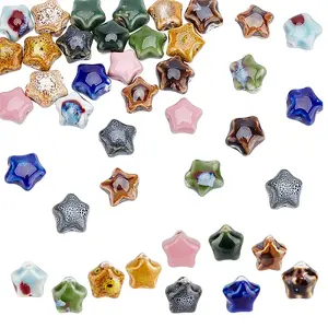40Pcs 10 Colors Handmade Porcelain Beads