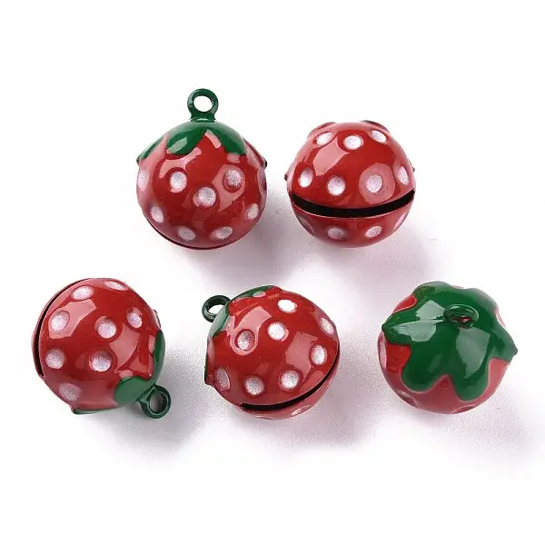 Baking Paint Brass Bell Pendants