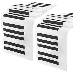2Pcs Polyester Table Runner for Dining Table