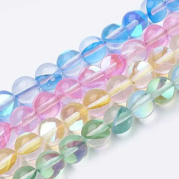 Synthetic Moonstone Beads Strands