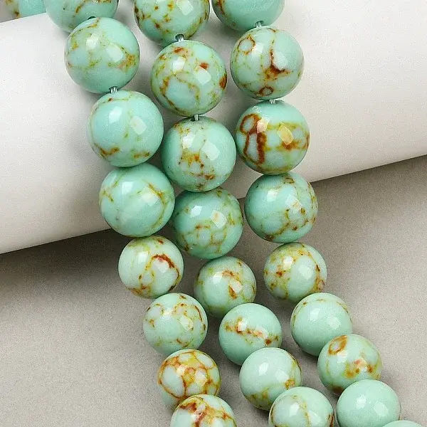Synthetic Turquoise Graduated Beads Strands