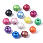 Painted Natural Wood European Beads