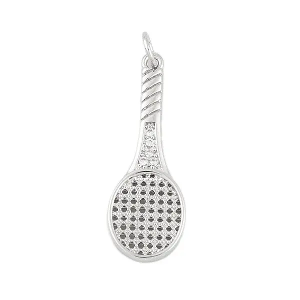 Rack Plating Brass Micro Pave Cubic Zirconia Pendants