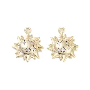 Brass Micro Pave Clear Cubic Zirconia Pendants