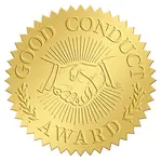 Plastic Self Adhesive Gold Foil Embossed Stickers