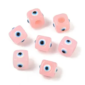 Resin Evil Eye European Beads