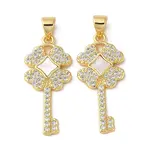 Brass Micro Pave Cubic Zirconia Pendants