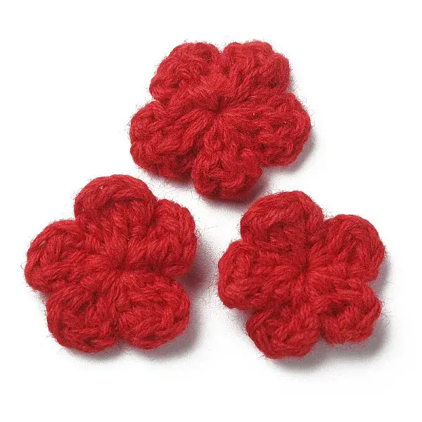 Peach Blossom Handmade Crochet Cotton Ornament Accessories