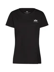ALPHA INDUSTRIES Tričko  čierna / biela