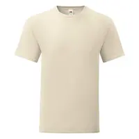 Beige men's t-shirt with combed cotton Iconic sleeve Fruit of the Loom