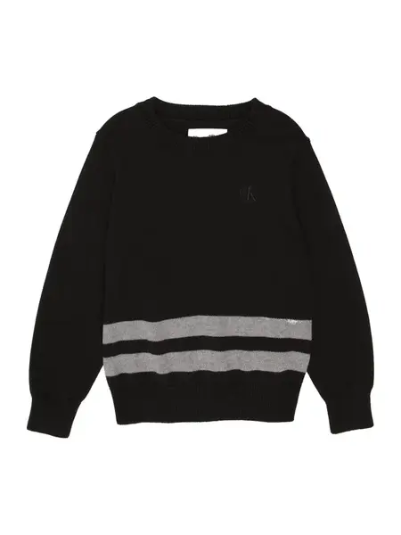 Calvin Klein Jeans Sveter  sivá melírovaná / čierna