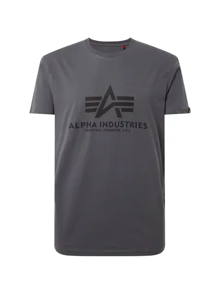 ALPHA INDUSTRIES Tričko  tmavosivá / čierna