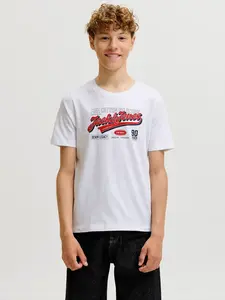 Jack & Jones Junior Tričko  námornícka modrá / jasne červená / biela