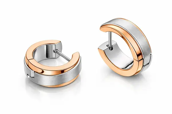 Boccia Titanium Pozlacené titanové náušnice 0560-06