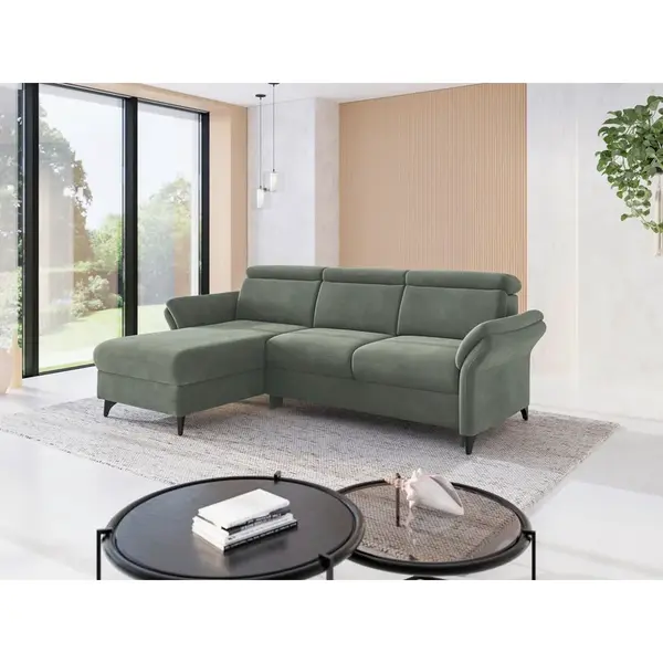 Sit & More ROHOVÁ SEDAČKA, textil, tmavě zelená