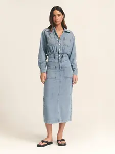 St MRLO Šaty 'HAMISH MIDI DRESS'  modrá