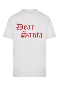 Mister Tee Tričko 'Dear Santa'  červená / biela