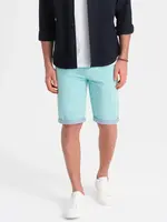 Ombre Men's chinos shorts with contrasting turn-up