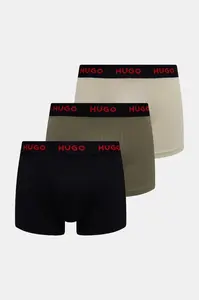 HUGO  boxerky pánske bavlnené s elastanom TRUNK TRIPLET PACK 3-pak