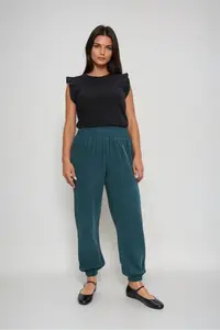 Marisse Green Cotton Trousers