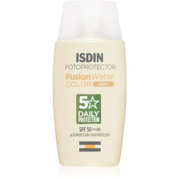 ISDIN Fusion Water opaľovací fluid na tvár SPF 50 odtieň light 50 ml