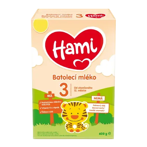 HAMI 3 Batoľacie mlieko od uk. 12. mesiaca 600 g