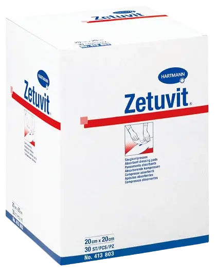 HARTMANN Zetuvit kompres nasiakavý sterilný 25 ks