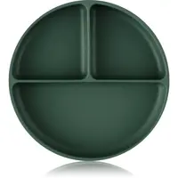 Petite&Mars Take&Match 6m+ delený tanier guľatý Misty Green 1 ks