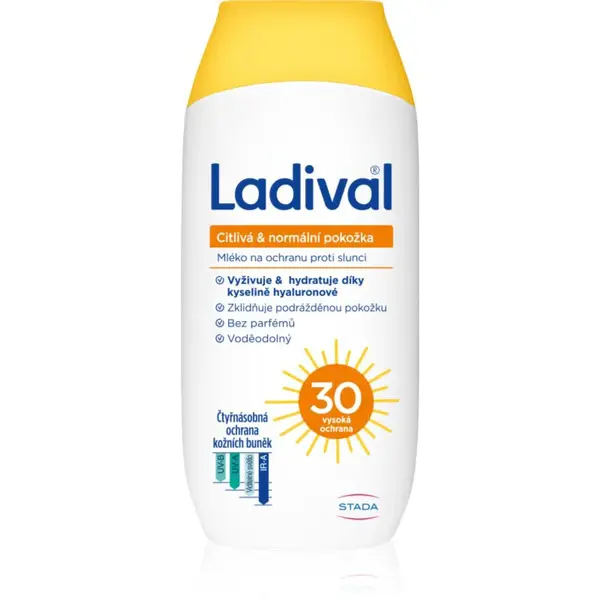 Ladival Sensitive and Normal Skin ochranné mlieko proti slnečnému žiareniu SPF 30 200 ml