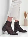 Resti Perforated Women's Low Heeled Ankle Boots Rowices