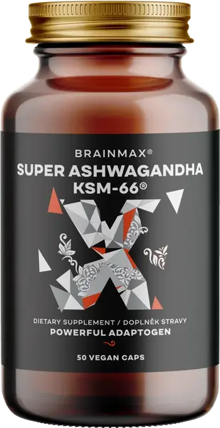 BRAINMAX Super Ashwagandha extrakt KSM-66®, 50 kapsúl