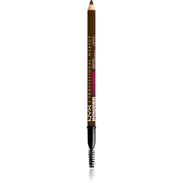 NYX Professional Makeup Powder Louder ceruzka na obočie s kefkou odtieň Espresso 1 ks