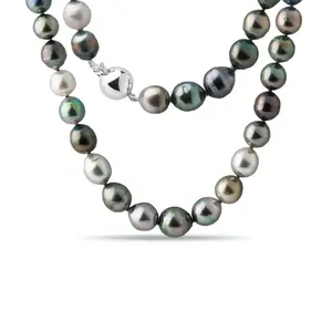Náhrdelník z tahitských perel s ombré efektem KLENOTA