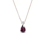 Přívěsek z růžového zlata s rhodolitem KLENOTA