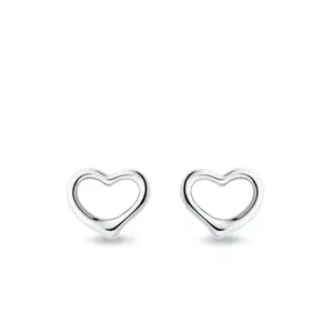 Srdcové náušnice z bílého zlata KLENOTA