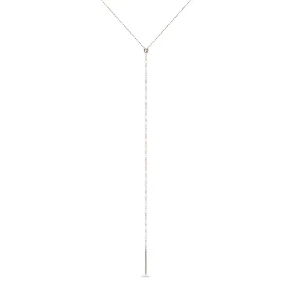 Náhrdelník z ružového zlata s bezel diamantom KLENOTA