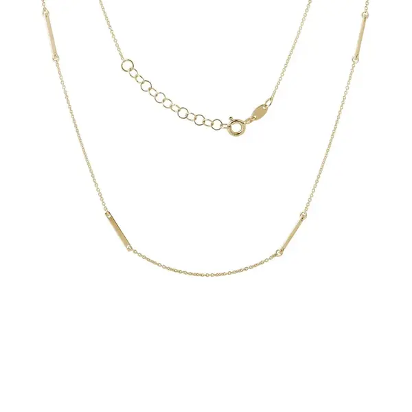 Náhrdelník zo žltého zlata s jemnými tyčinkami KLENOTA