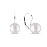 Perlové náušnice v bielom zlate KLENOTA