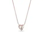 Náhrdelník srdiečko z ružového zlata s morganitom KLENOTA