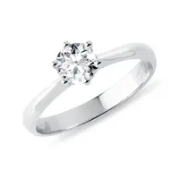 Zásnubní prsten 0.5 ct bílé 14k zlato KLENOTA