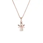 Náhrdelník ve tvaru anděla s diamantem v růžovém zlatě KLENOTA