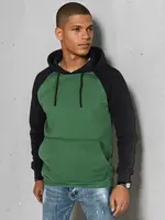 Pánská zelená mikina s kapucí