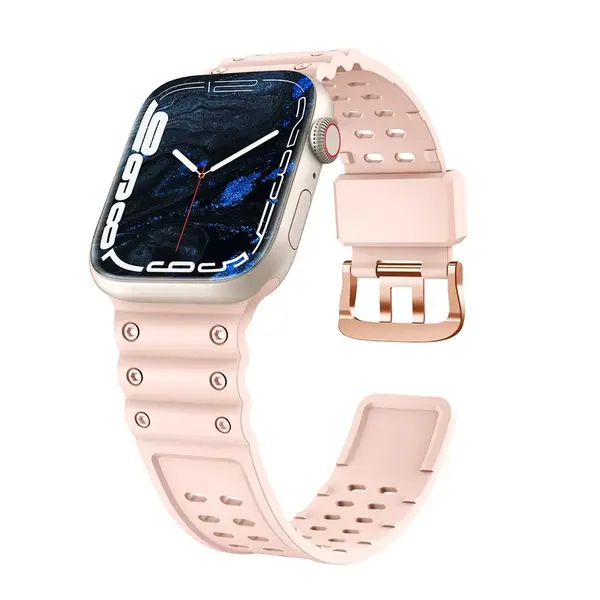 Strap Triple řemínek pro hodinky Apple Watch SE 1 / 2 / 3 / 8 / 7 / 6 / 5 / 4 / 3 / 2 / 1 (41/40/38mm), růžový
