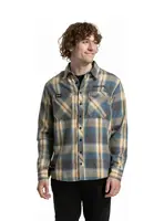 Meatfly pánská košile Kurt Cream / Blue | Modrá | Velikost XXL