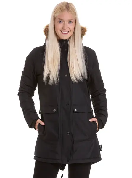 Meatfly dámská zimní bunda Amber Parka Black | Černá | Velikost XS